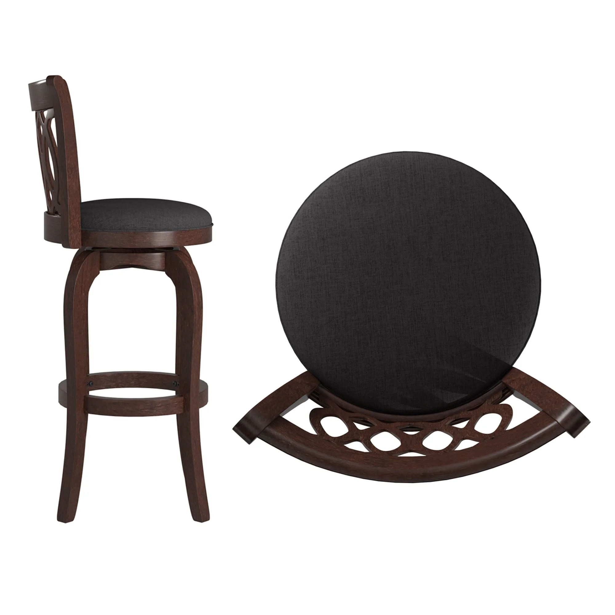 Rovinj Scroll Back Swivel Bar Stool