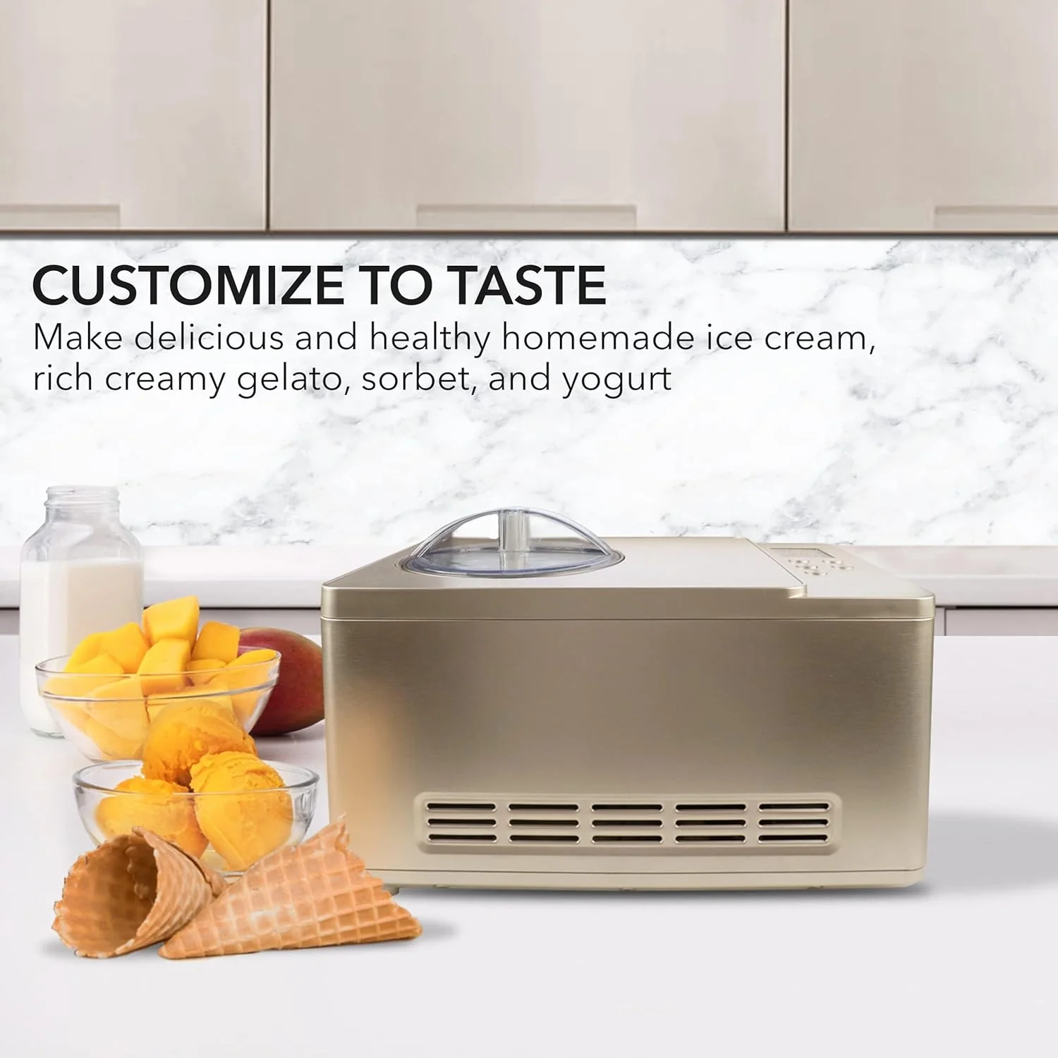 Whynter ICR-300SS 0.5-Quart Stainless Steel Rolled Ice Cream Maker With Compressor