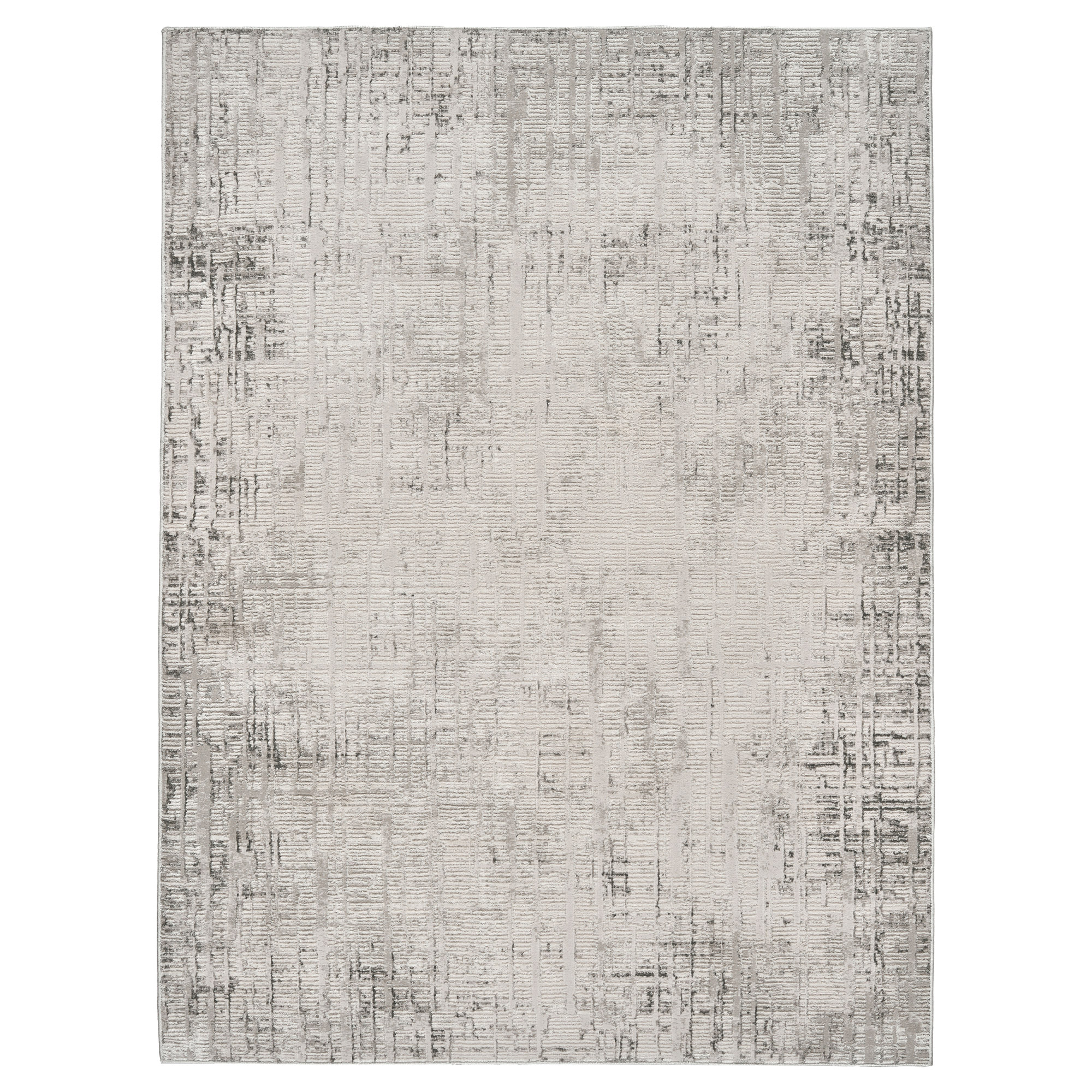Divina Area Rug, Aloma Cream & Gray, 5'3" x 7'