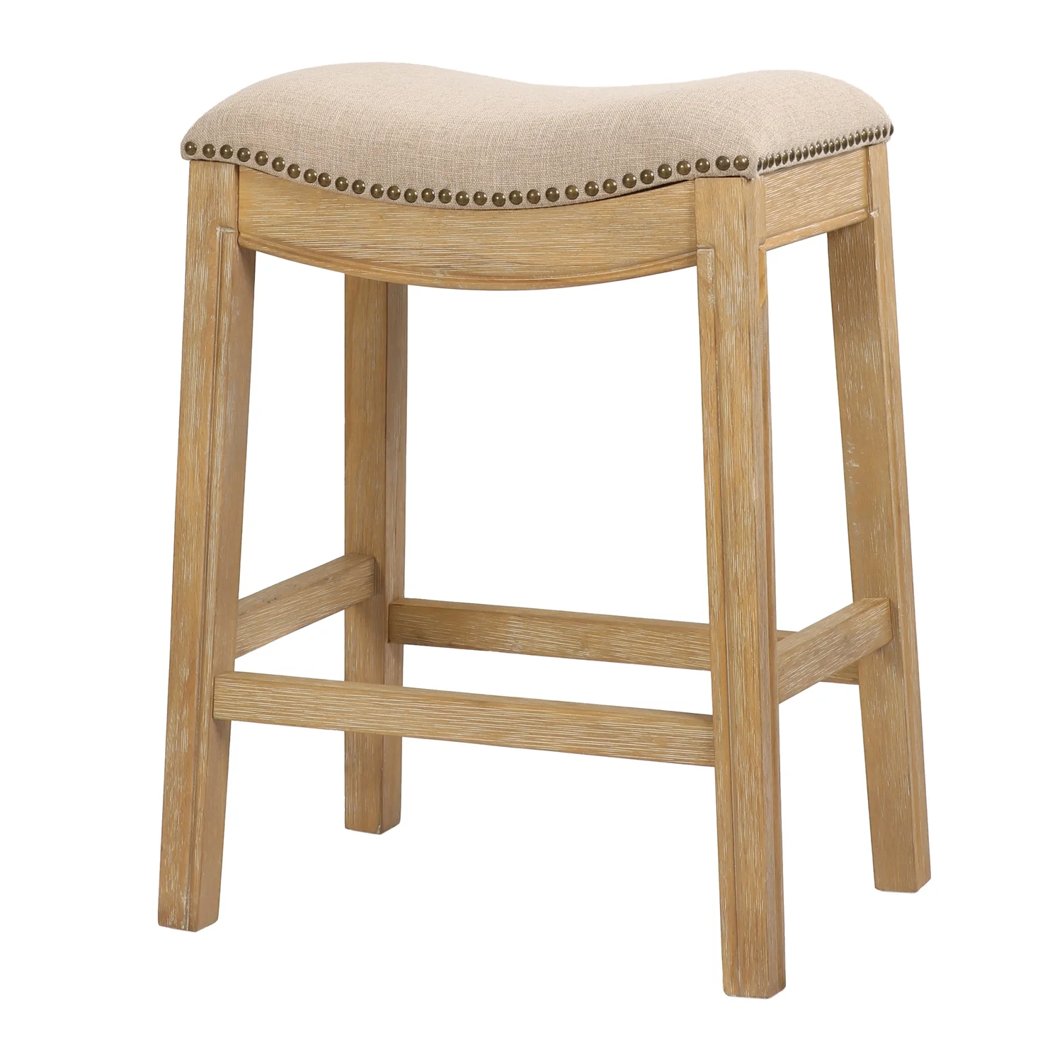 New Ridge Home Goods 26" Saddle Wood Counter Height Stool Weathered Natural