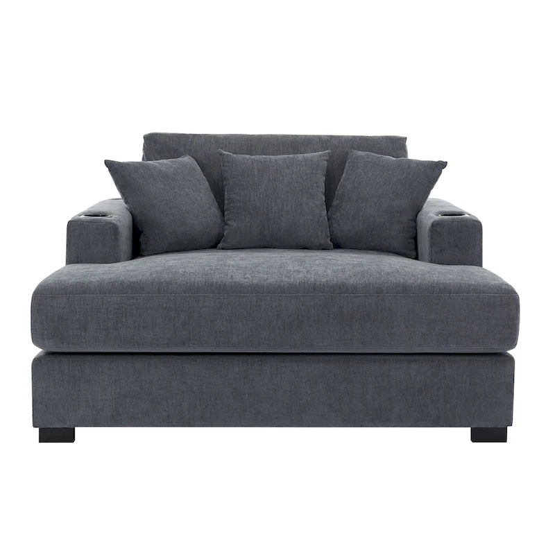 Three sizes Oversized Chaise Lounger with Pillows