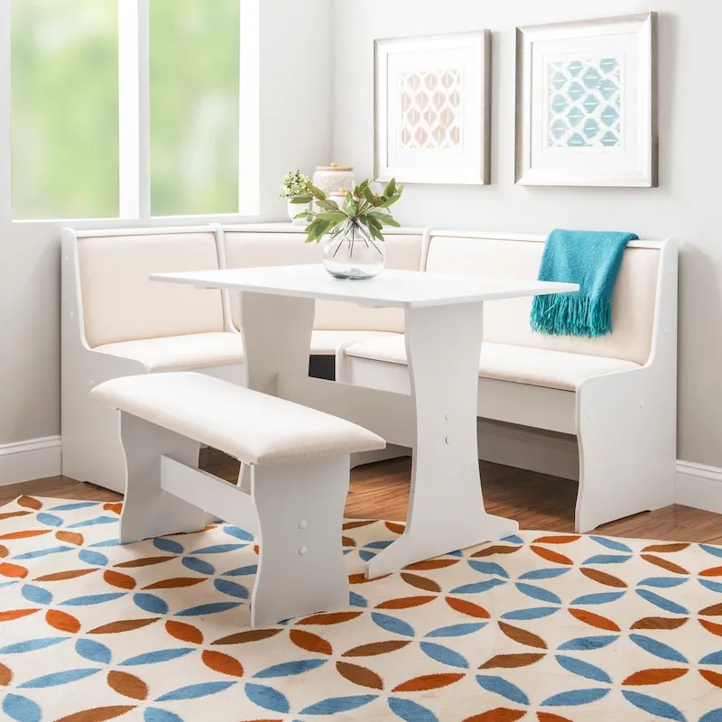 Sedley Farmhouse Nook Dining Set with Storage