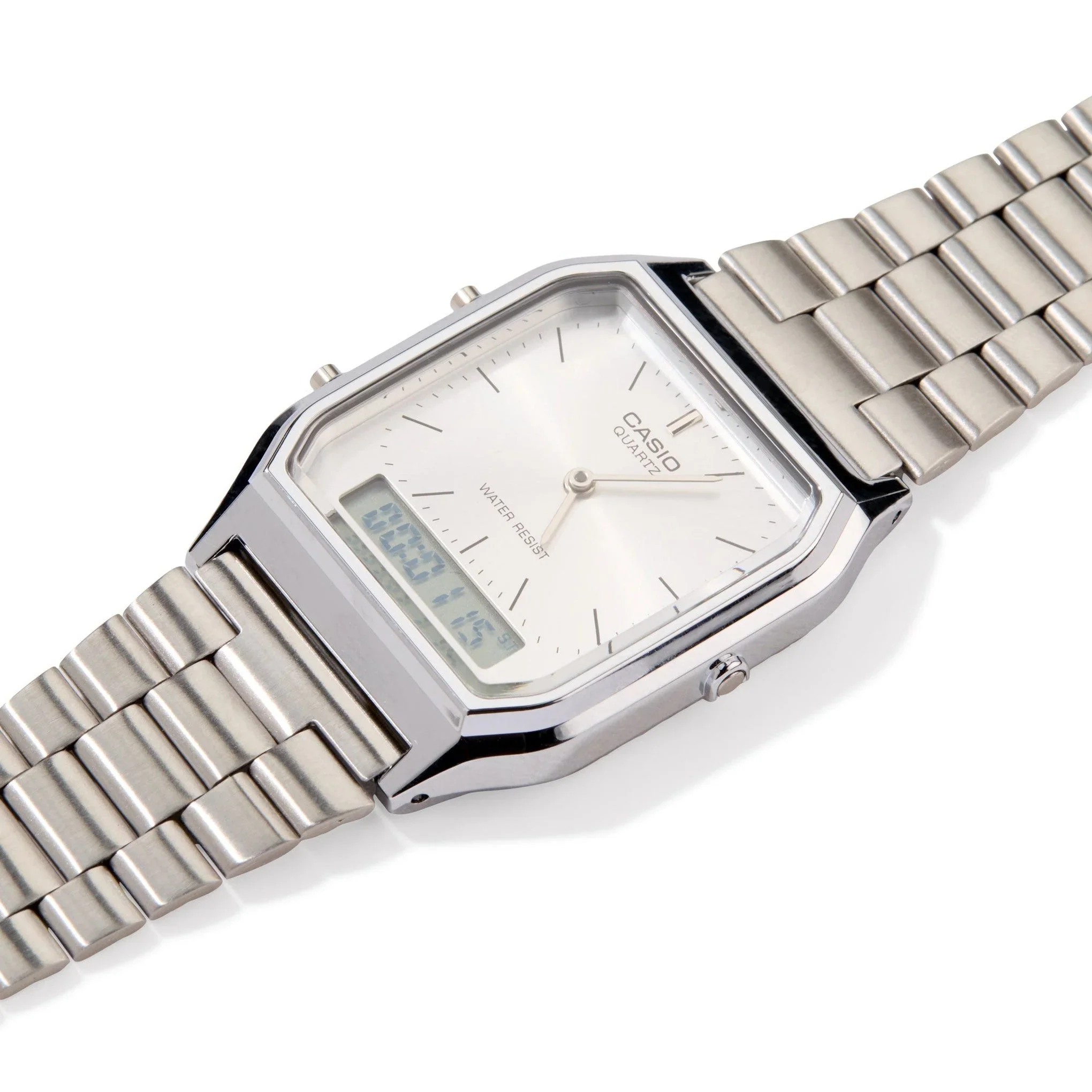 Casio AQ230 Analog Digital Watch - Silver