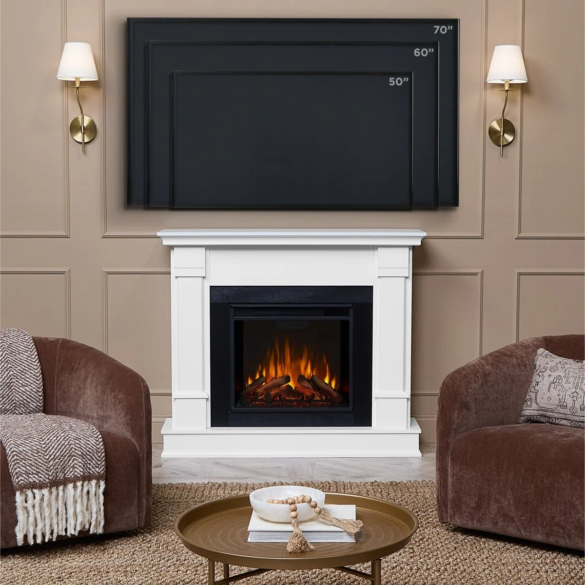 Real Flame 48″ Silverton Electric Fireplaces.