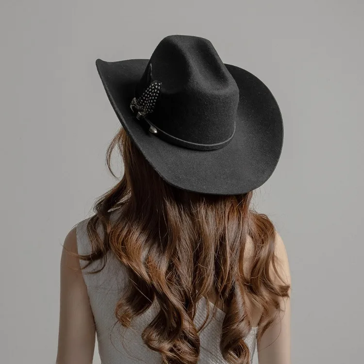 Dallas Feathers Wool Western Cowboy Hat