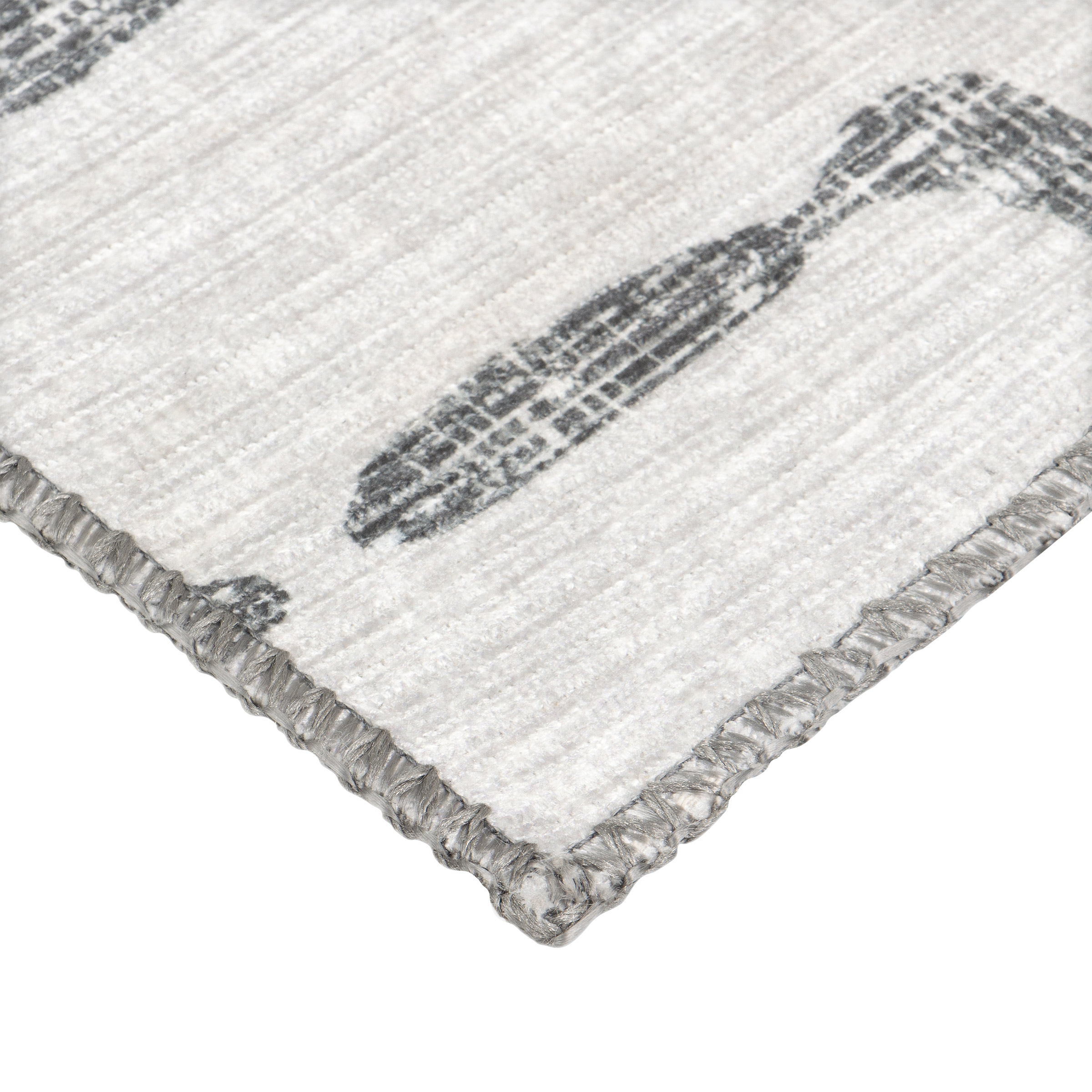 Apache Chenille Area Rug Modern Gray, 6' x 9'
