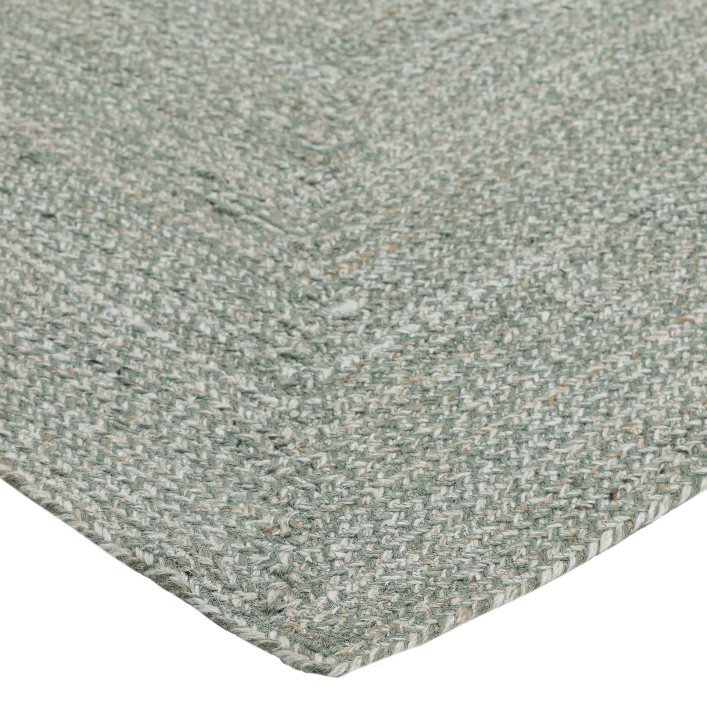 Obeetee Layla Braided Area Rug, Green, 3' x 5'
