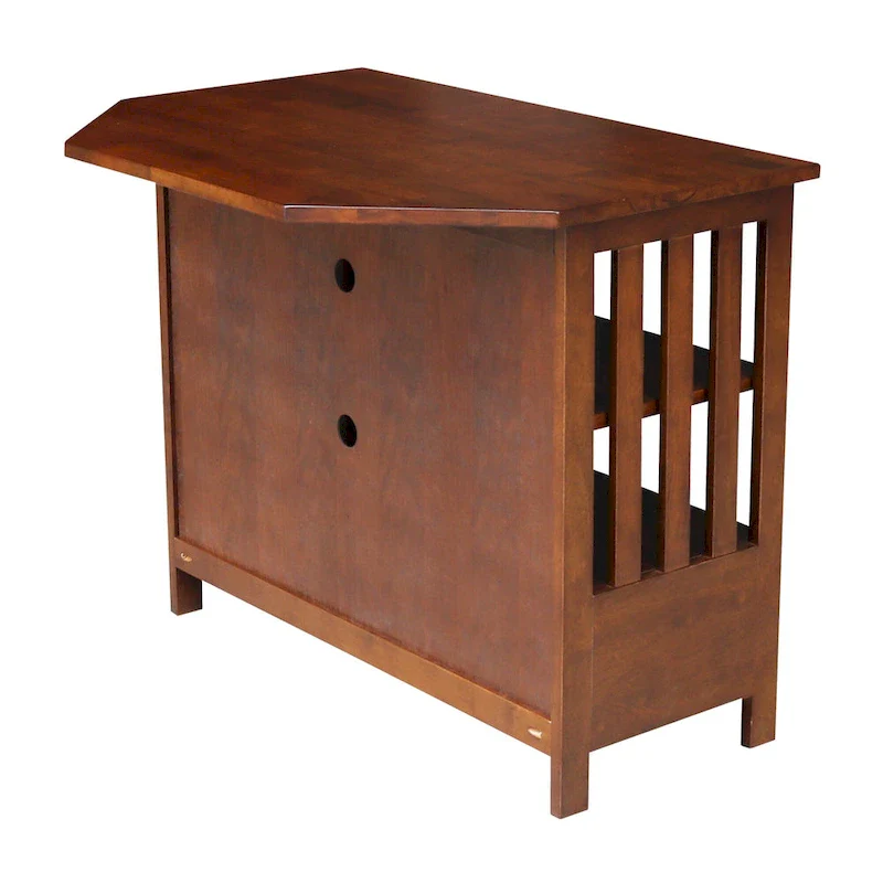 Solid Hardwood Mission Corner TV Stand