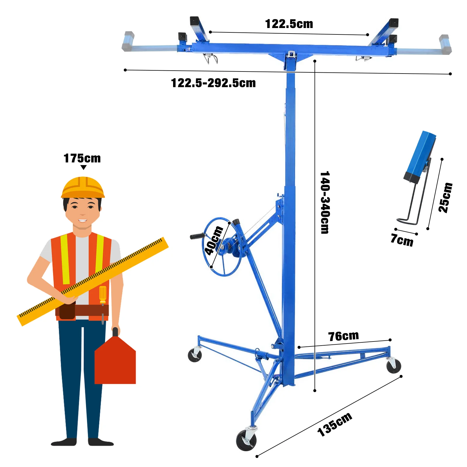 11FT Drywall Panel Lift Blue