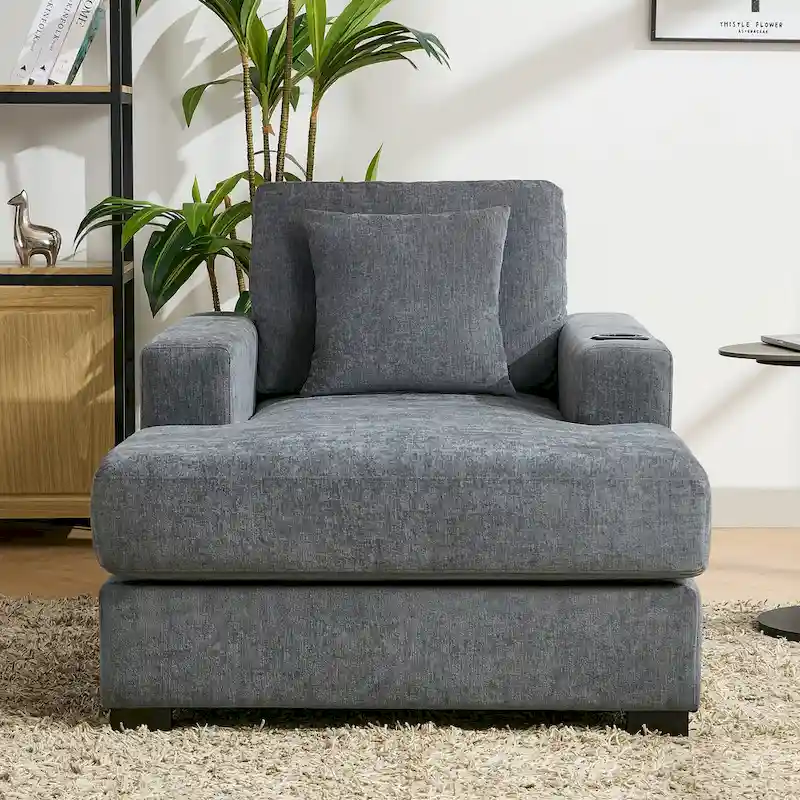 Three sizes Oversized Chaise Lounger with Pillows