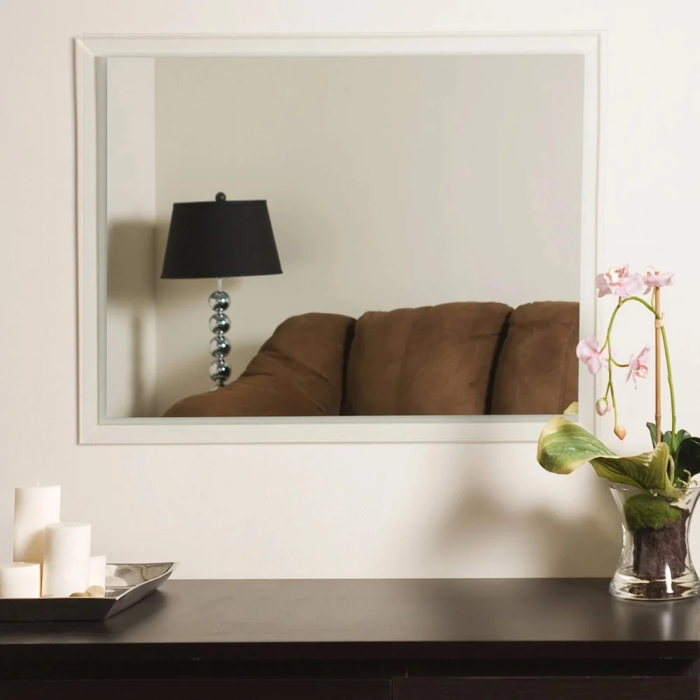 Frameless Etch Border Mirror