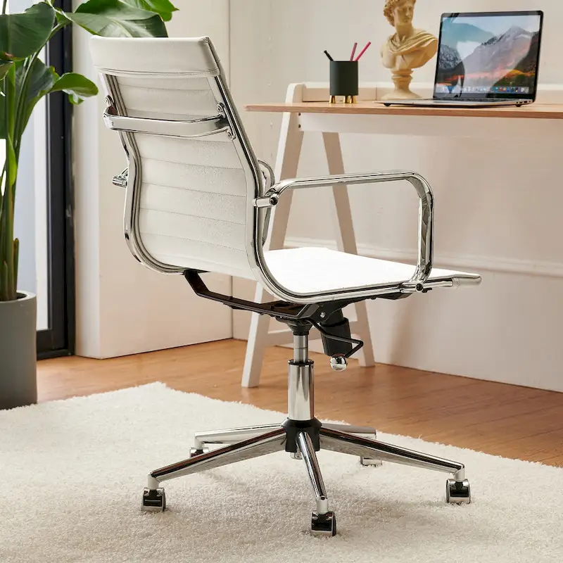 LUXMOD Ribbed Home Office Computer Chair Desk Chair