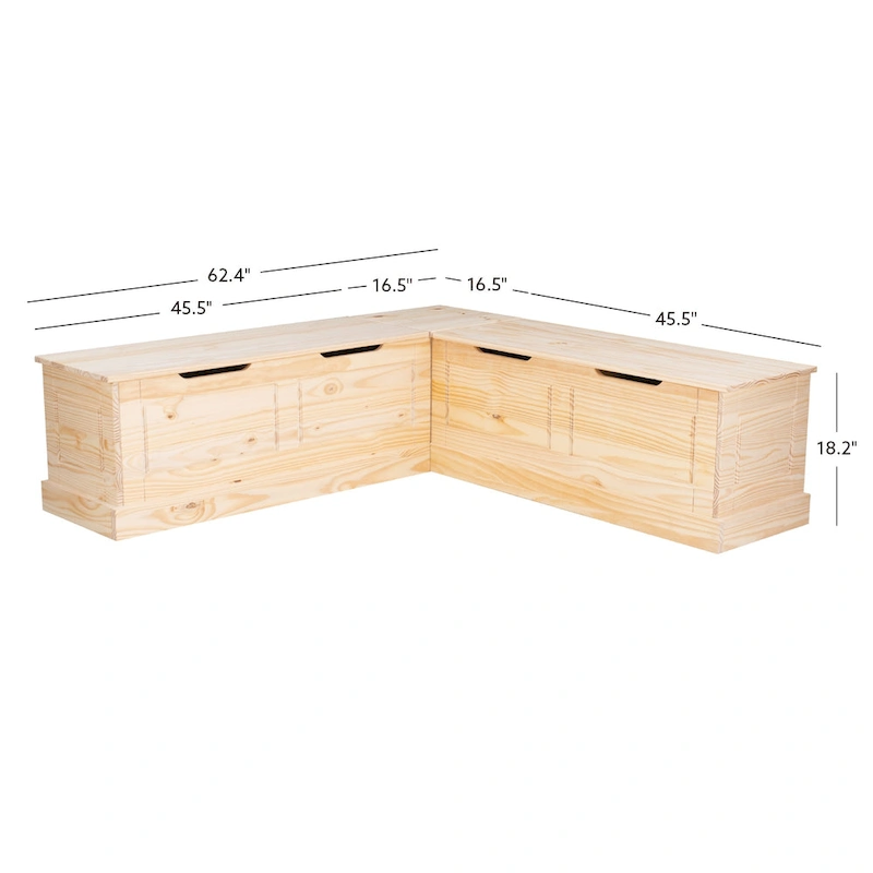 Josie L-shaped Backless Breakfast Nook Bench