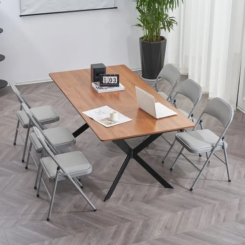 Elegant Foldable Iron & PVC Chairs for Convention & Exhibition White