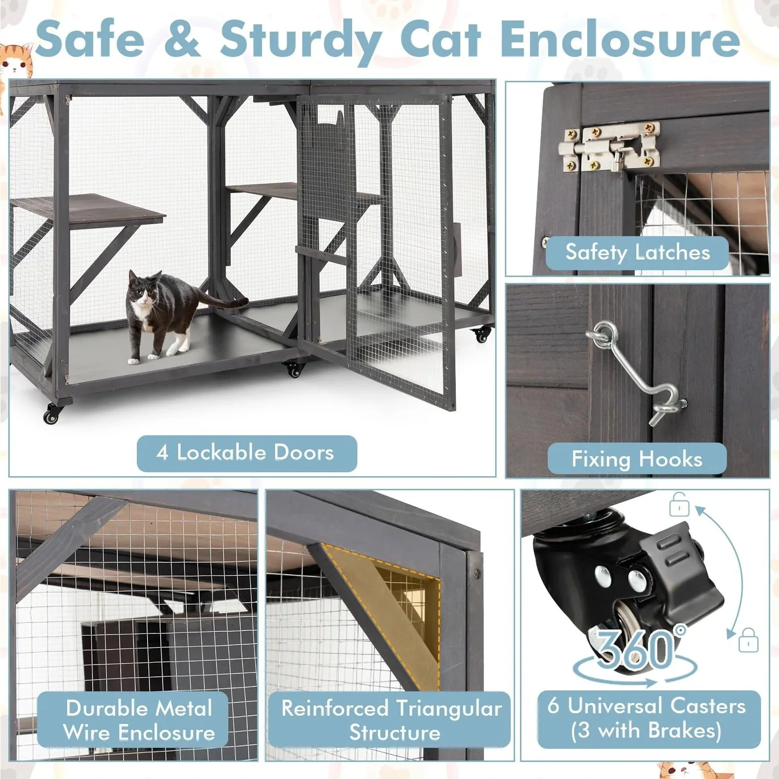Catio Outdoor Cat Enclosure Large
