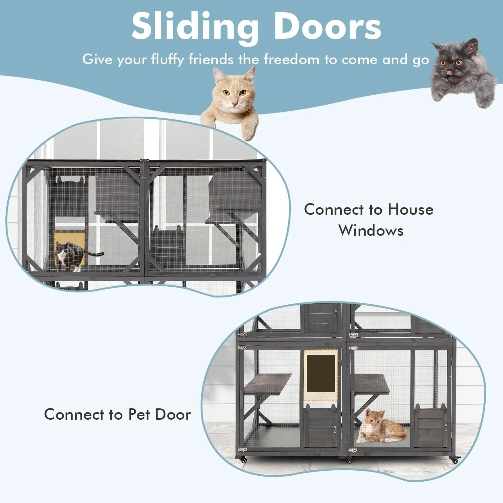 Catio Outdoor Cat Enclosure Large - moniquejewelry