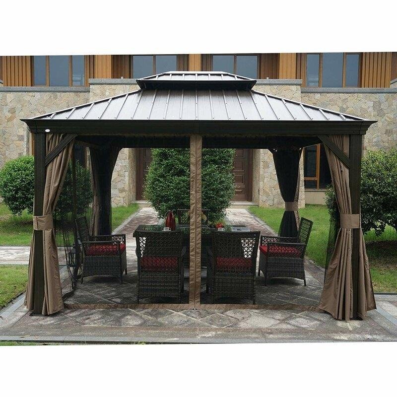 Hardtop 12 Ft. W X 10 Ft. D Aluminum Patio Gazebo
