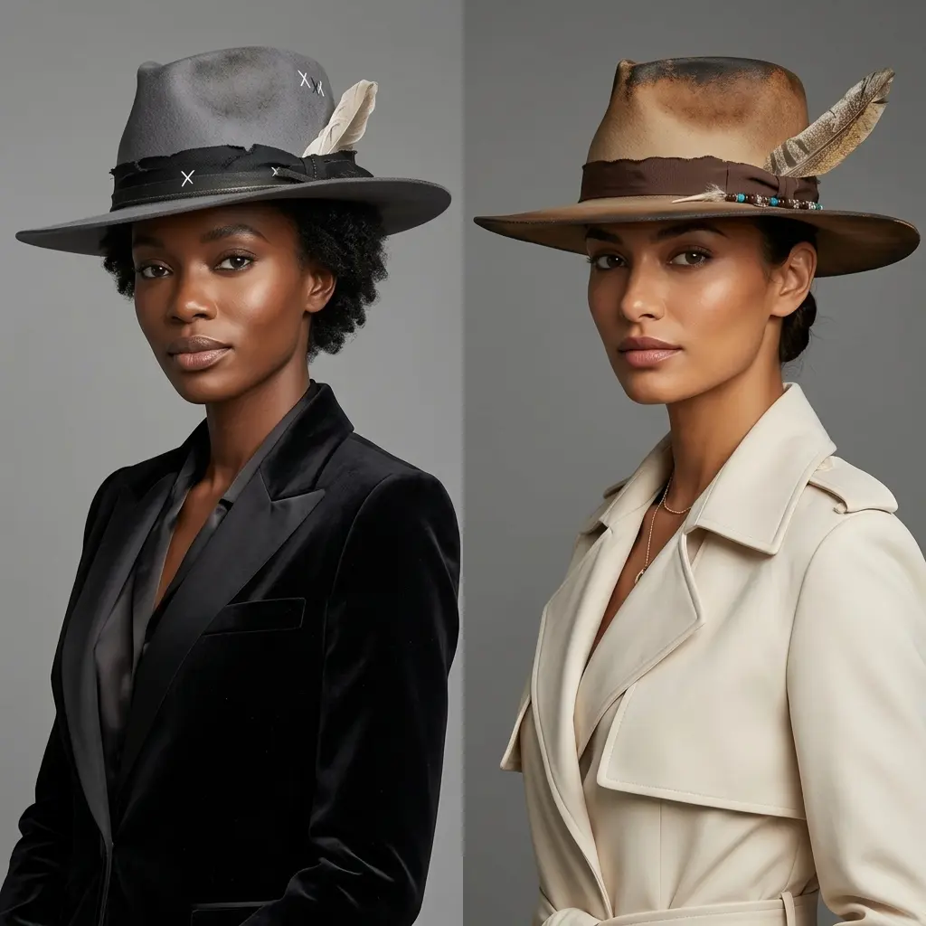 Duadet Feathers Trilby Hat