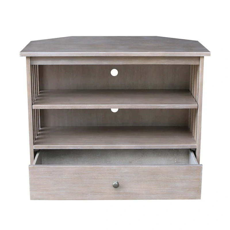 Solid Hardwood Mission Corner TV Stand