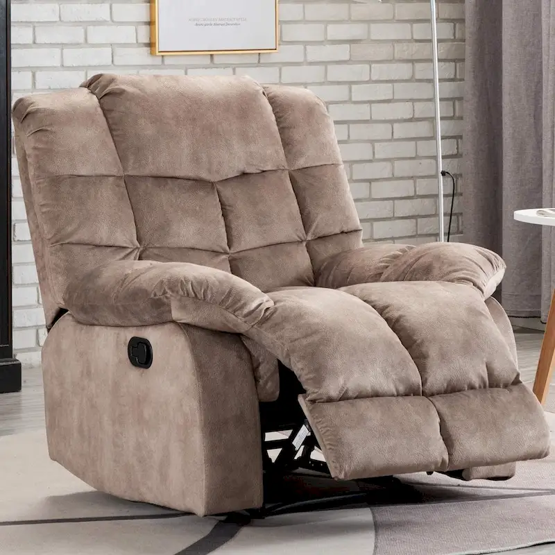Manual Ergonomic Overstuffed Recliner Chair