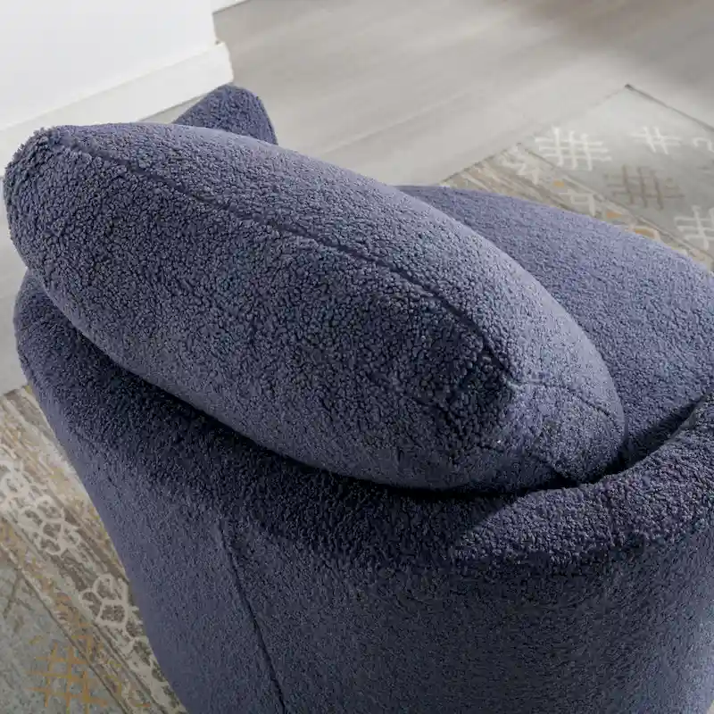 Modern Upholstered Swivel Barrel Chair(Set Of 2)