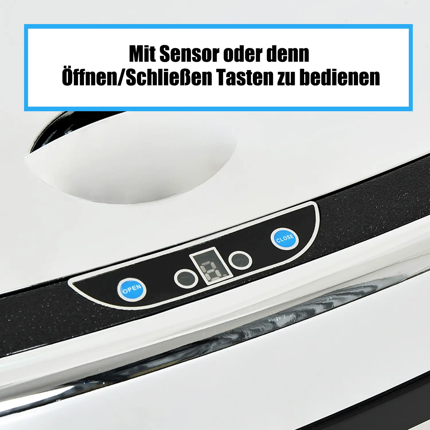 HOMCOM Automatik Mülleimer mit Sensor Abfalleimer Edelstahl