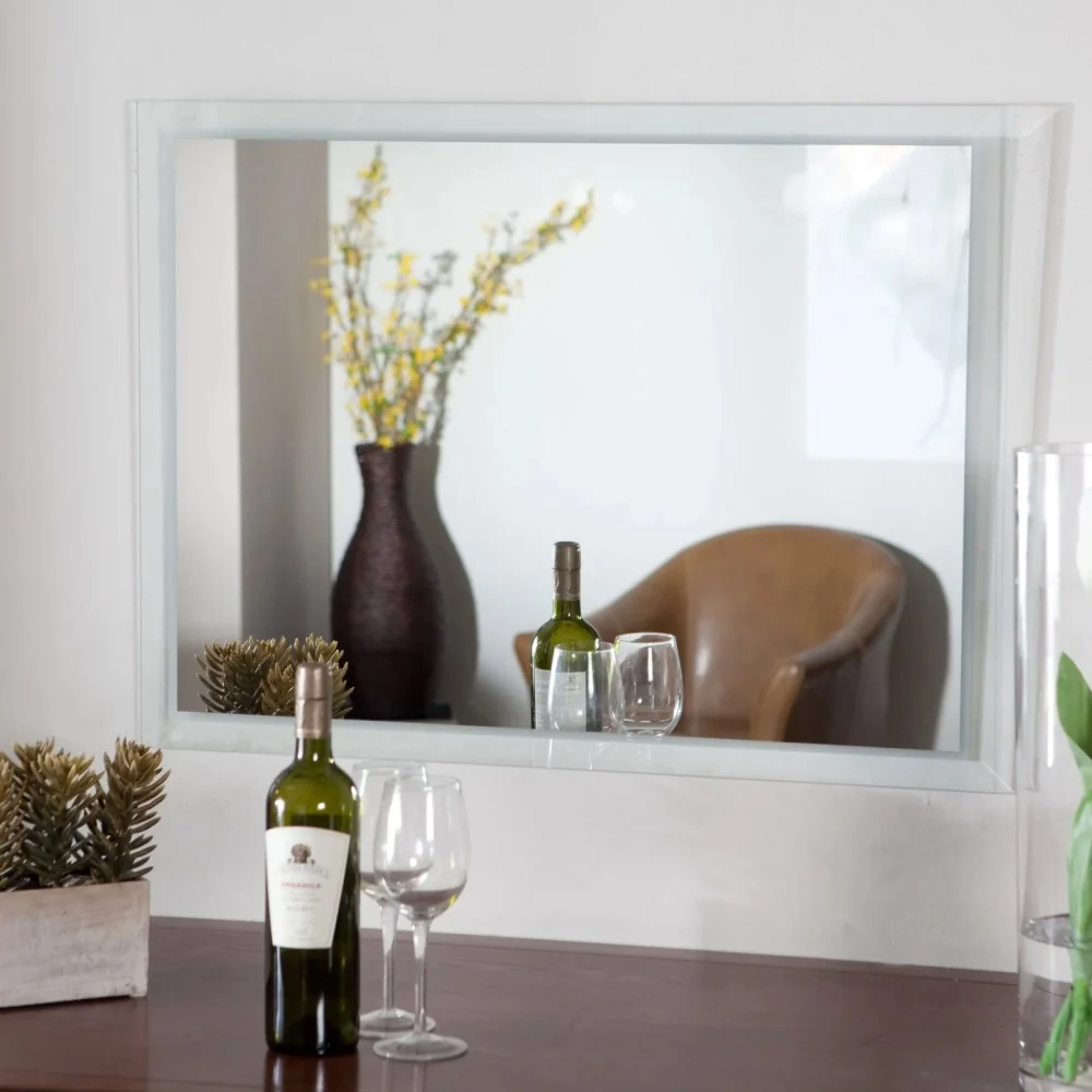 Frameless Etch Border Mirror