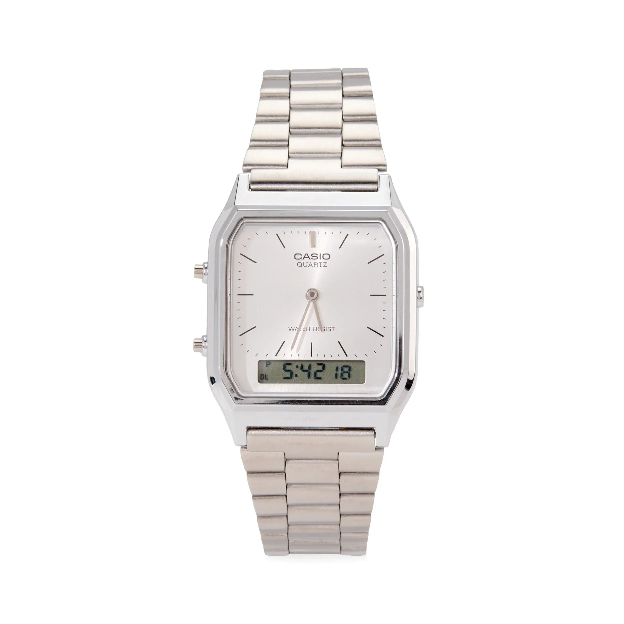 Casio AQ230 Analog Digital Watch - Silver