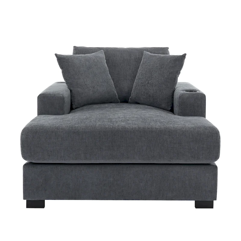 Three sizes Oversized Chaise Lounger with Pillows