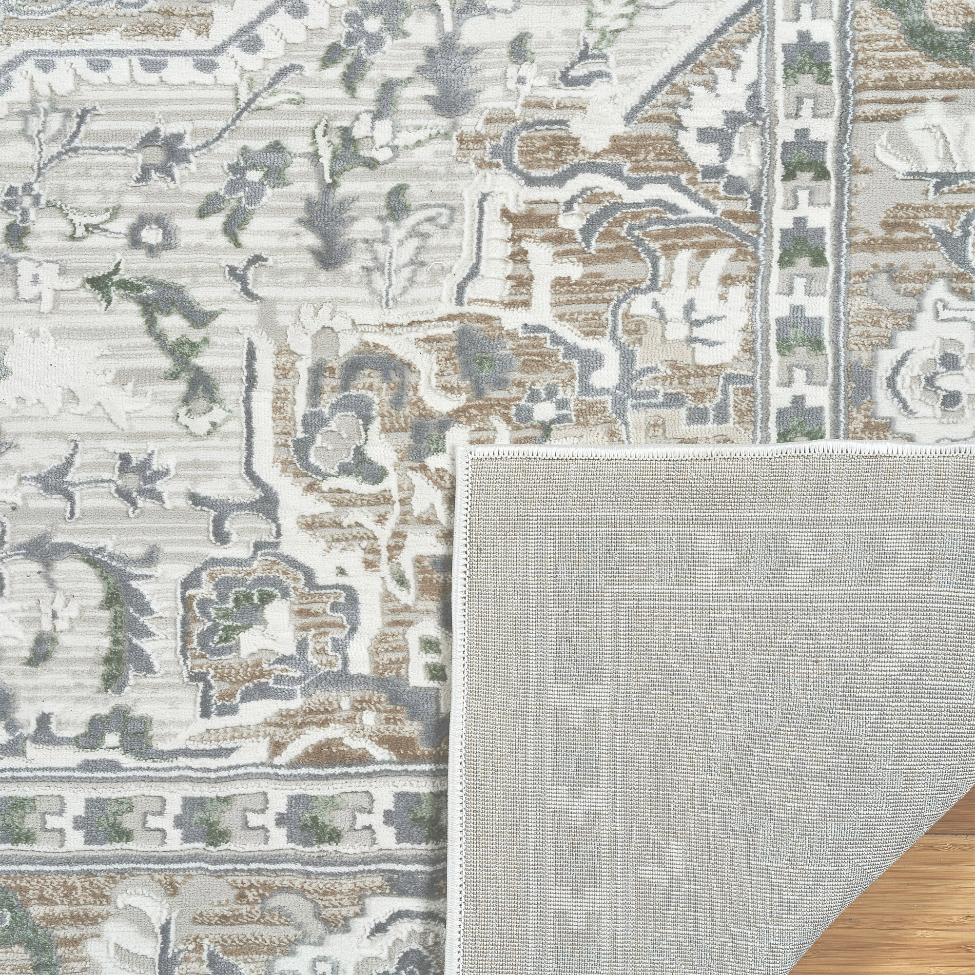 Sasha Area Rug, Adryan Beige Green, 8'8' x 13'