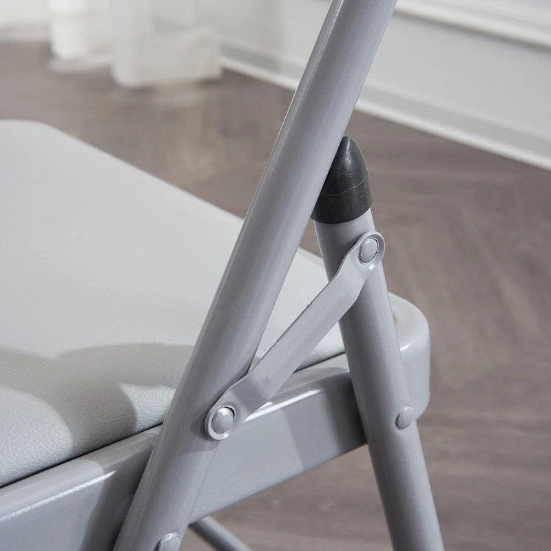 Elegant Foldable Iron & PVC Chairs for Convention & Exhibition White