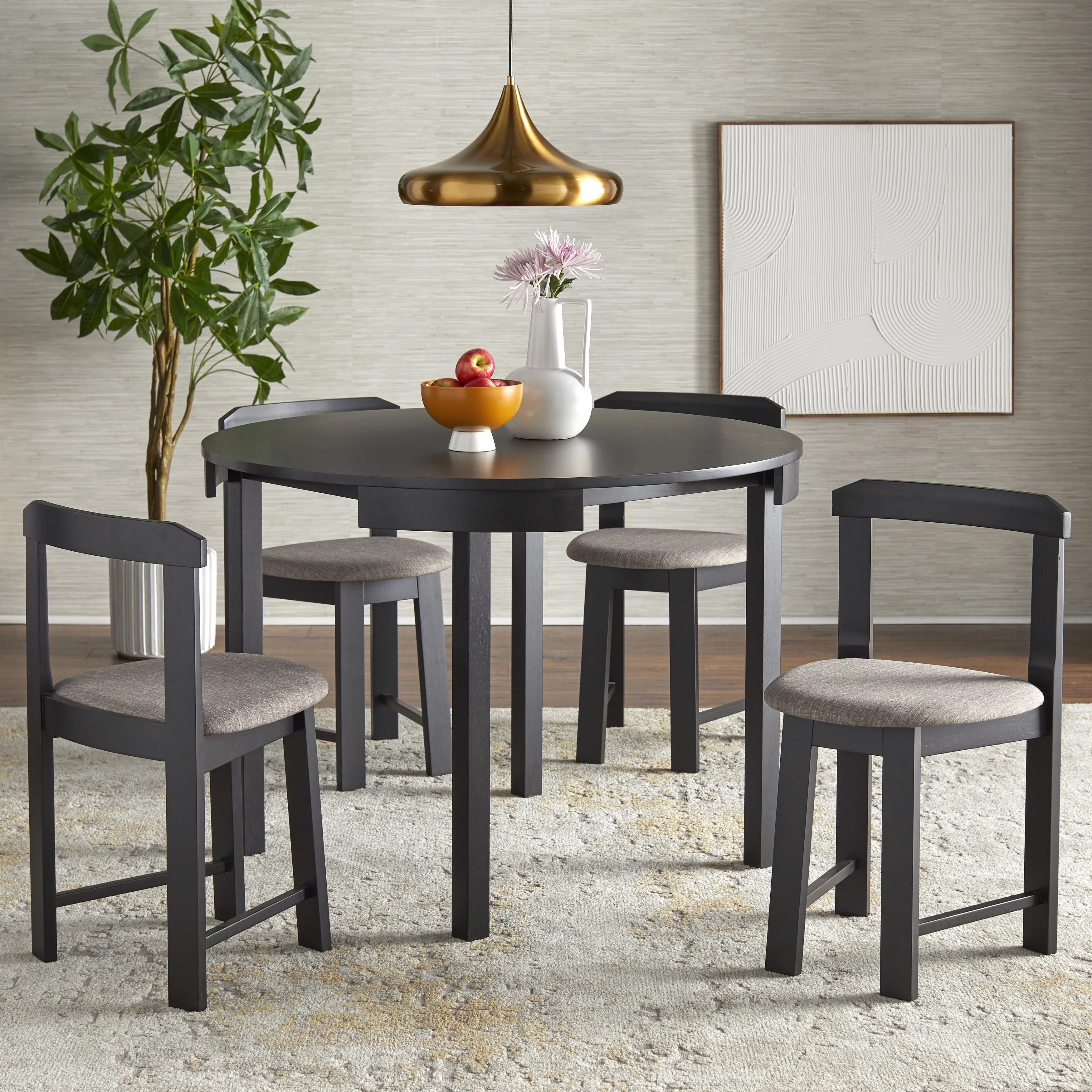 Harrisburg Tobey 5-piece Compact Round Dining Set