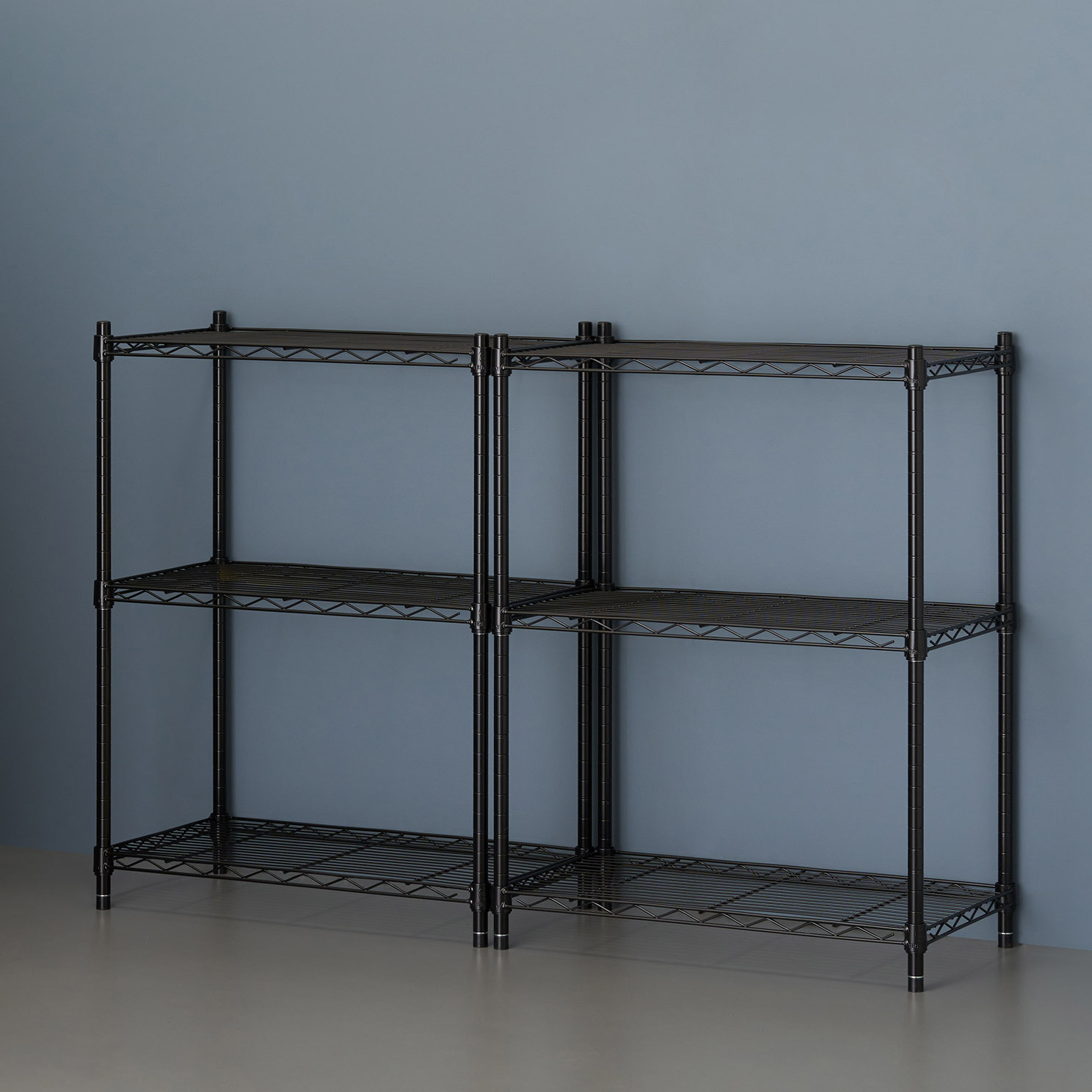TRINITY 3-tier Modular Wire Shelving Rack 23' x 13' x 30', NSF, 2-pack