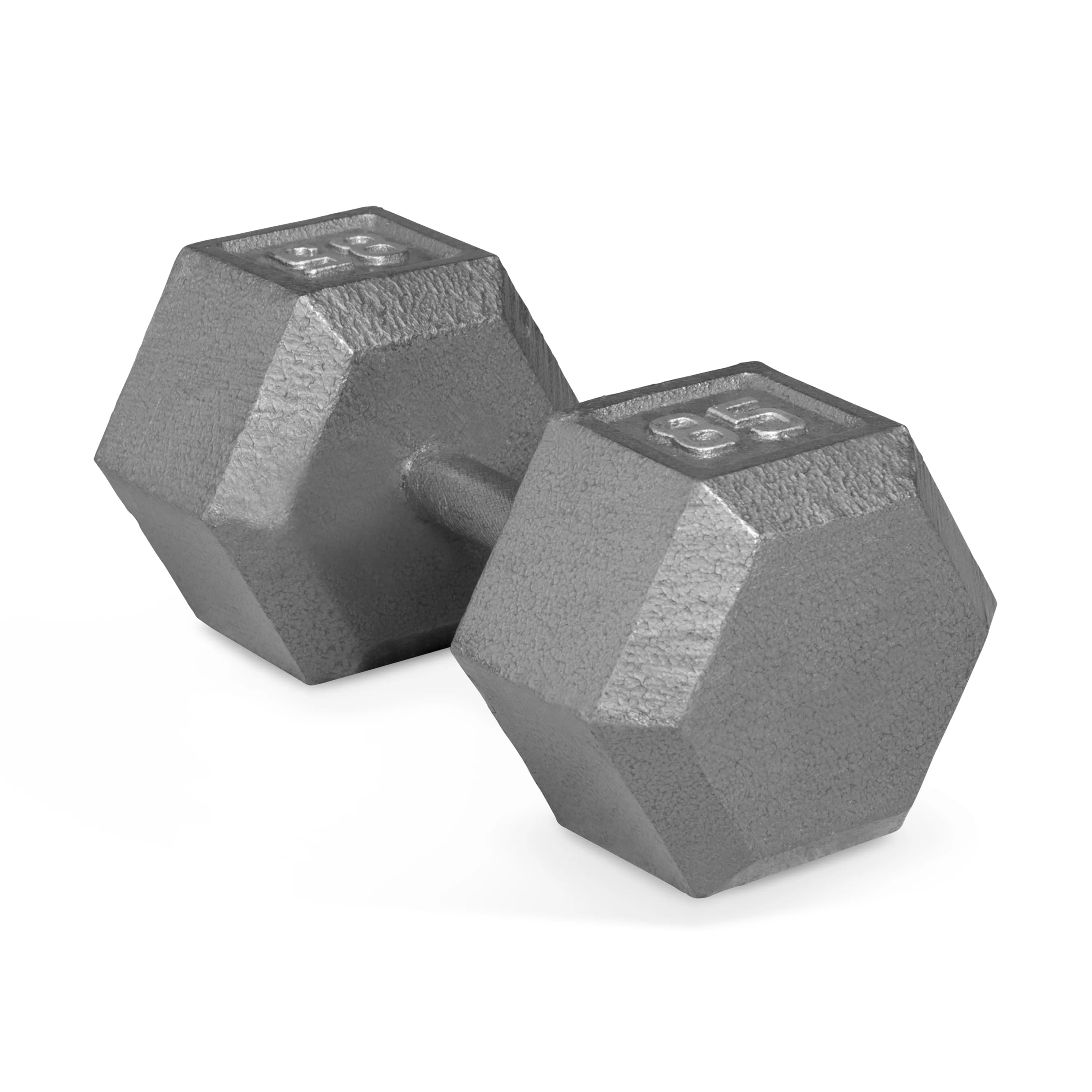 85lb Cast Iron Hex Dumbbell, Single