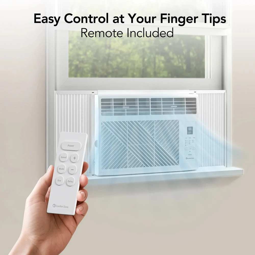 Comfort Zone 5, 000 BTU Window Mounted Air Conditioner with Remote Control