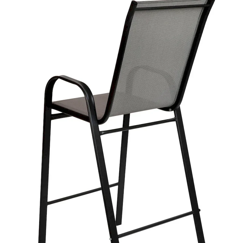 4 Pack Outdoor Barstools with Flex Comfort Material - Patio Stool