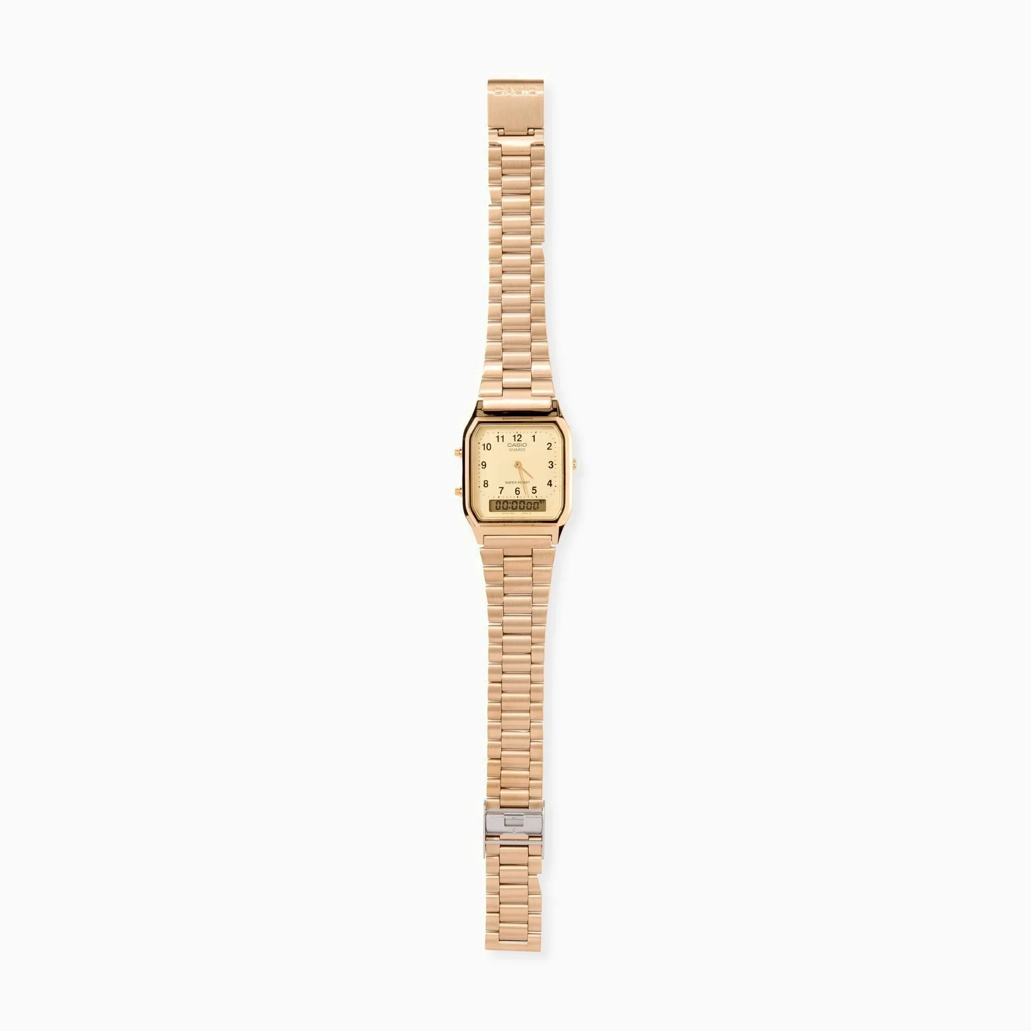Casio AQ230 Analog Digital Watch - Gold