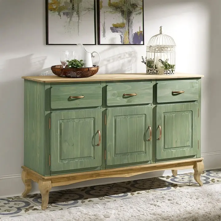 Wood Buffet Sideboard Green