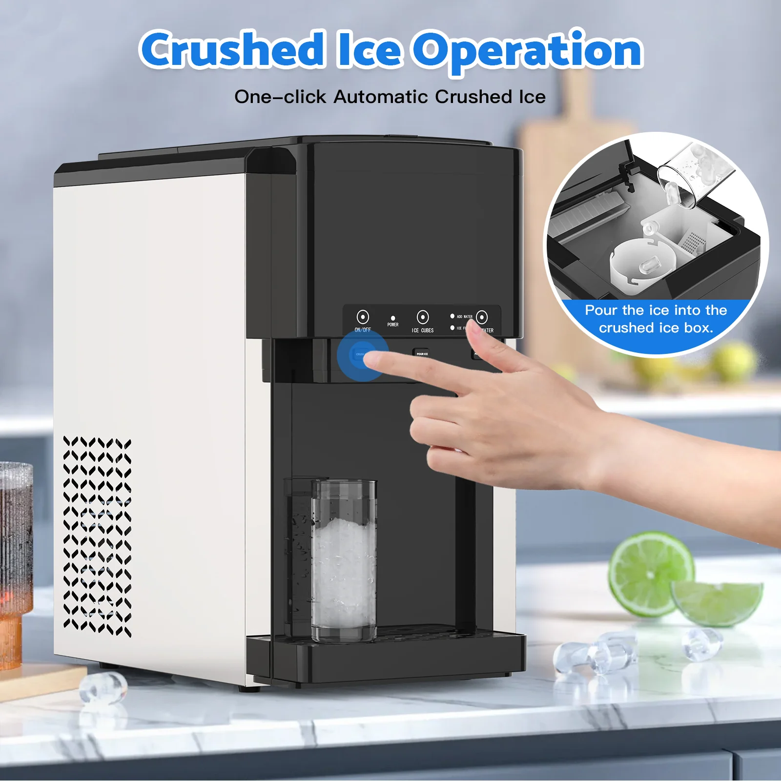 3-in-1 Ice Maker with Cold Water Dispenser