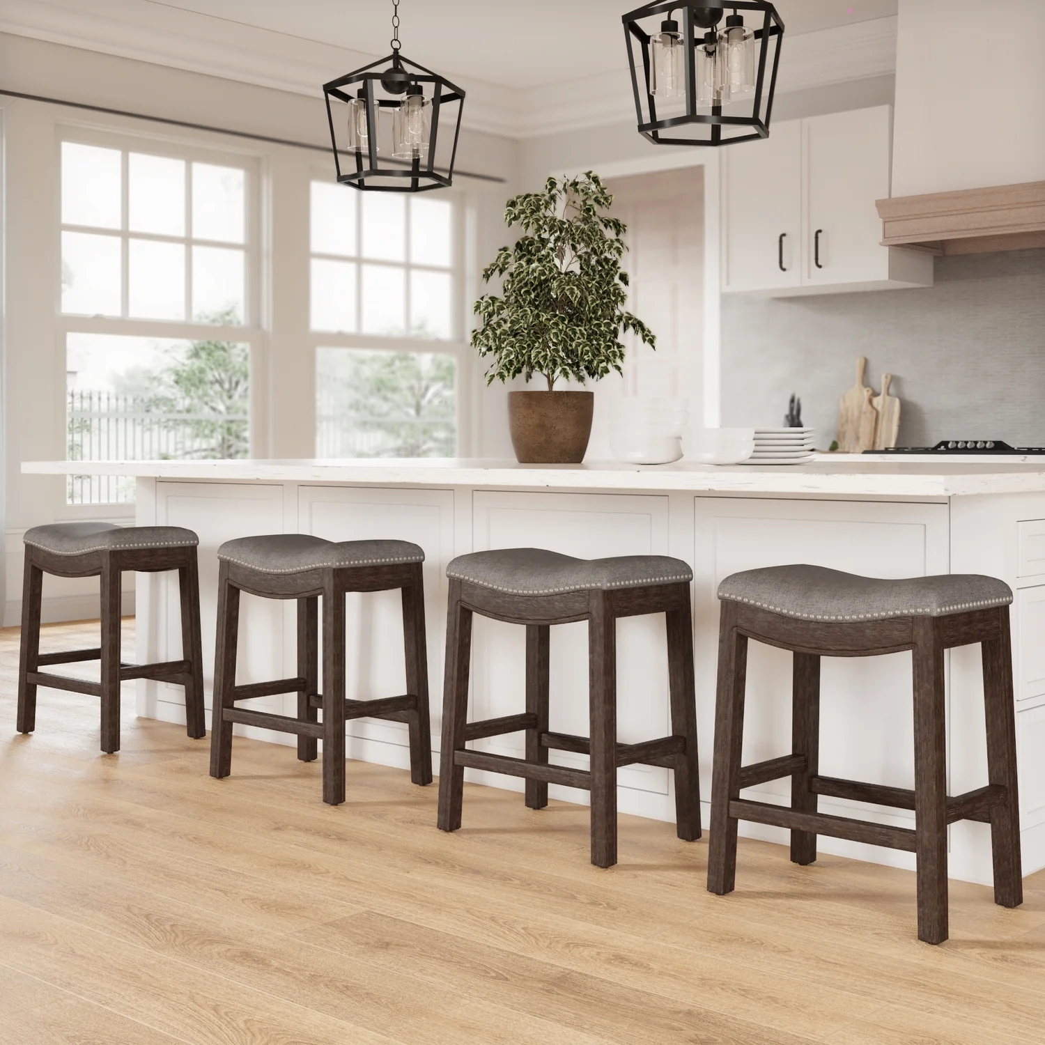New Ridge Home Goods 26" Saddle Wood Counter Height Stool Weathered Natural