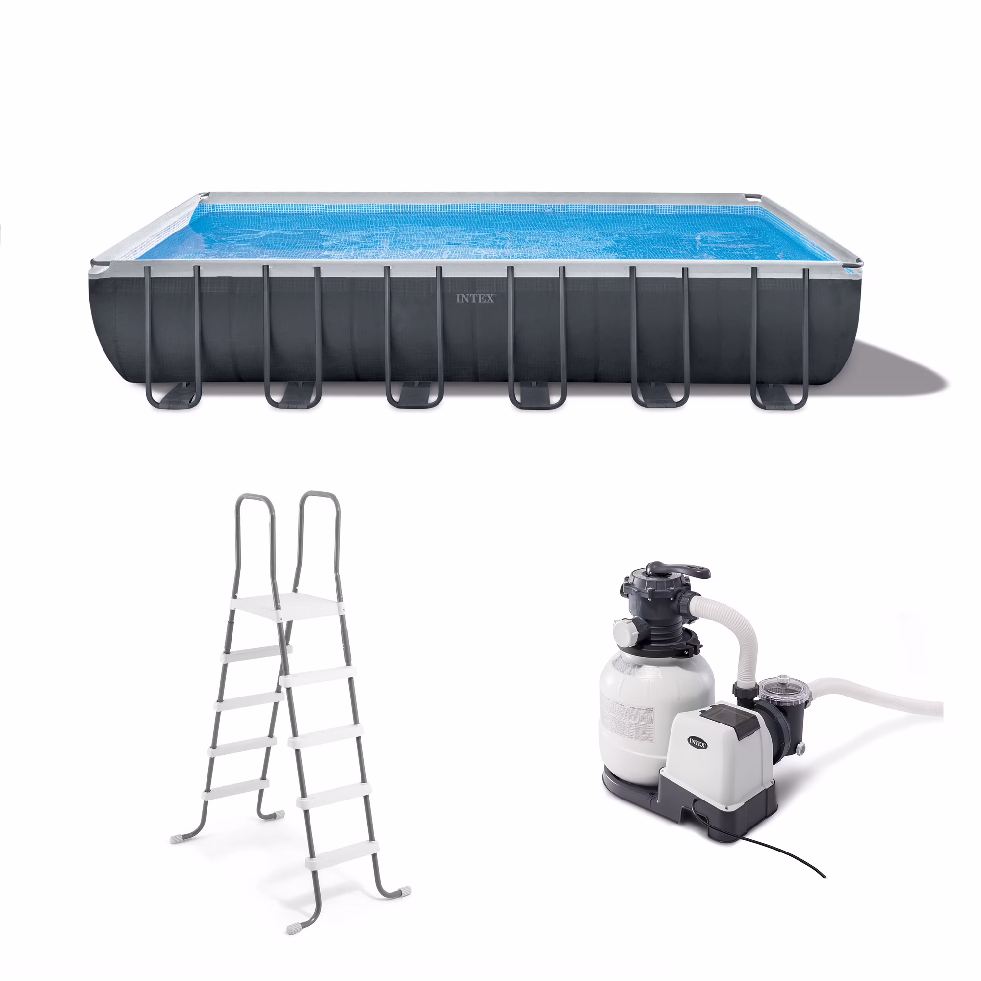 Intex 24' x 12' x 52" Ultra XTR Rectangular Frame Swimming Pool Set + Pump