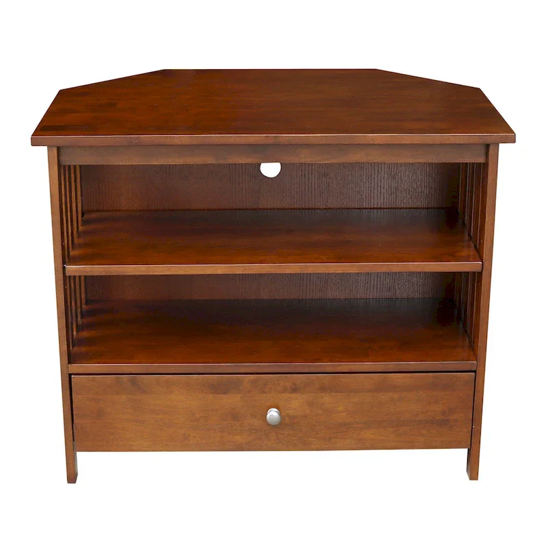 Solid Hardwood Mission Corner TV Stand