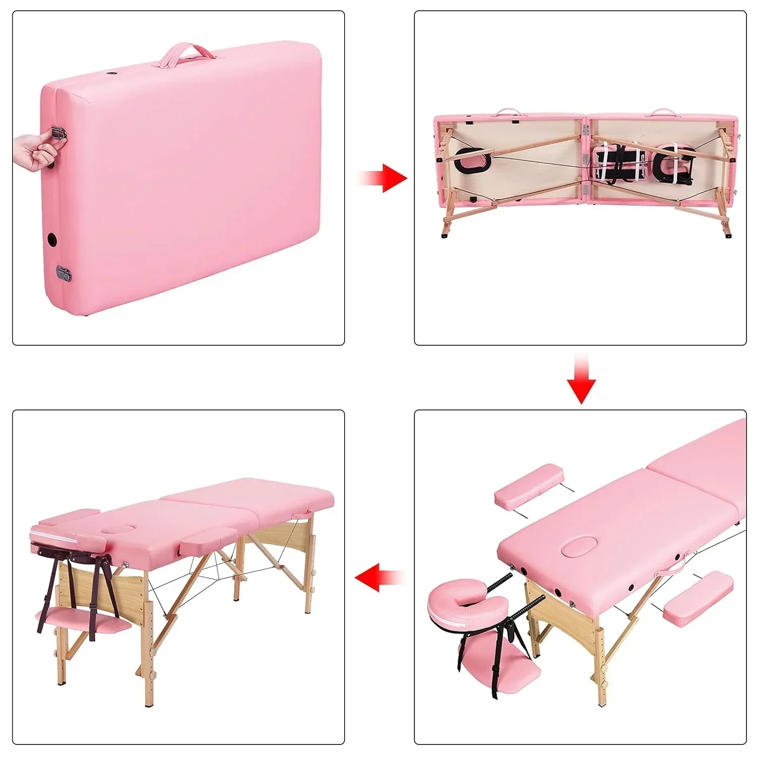 Yaheetech Massage Table Portable Lash Beds Spa Bed Massage Couch Foldable Spa Tables