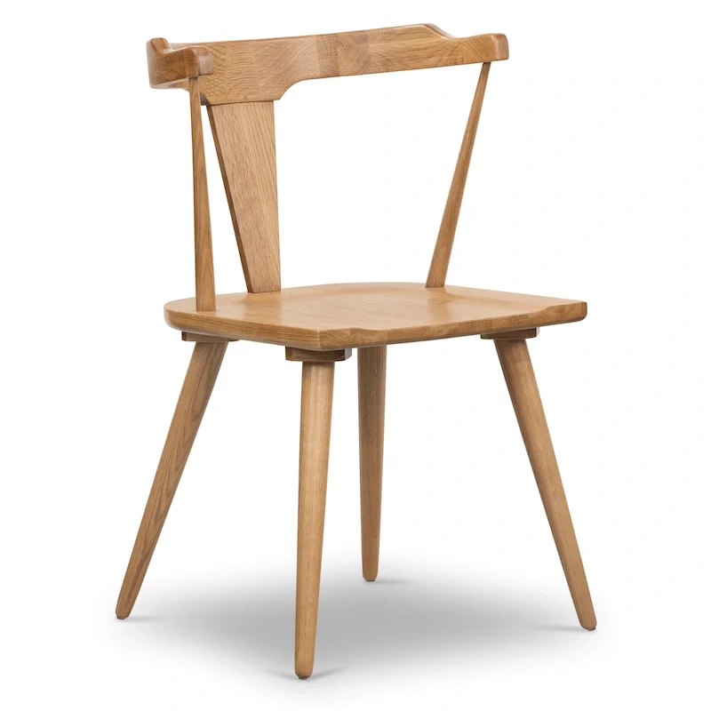 Poly & Bark Enzo Dining Chair - Solid Oak Wood