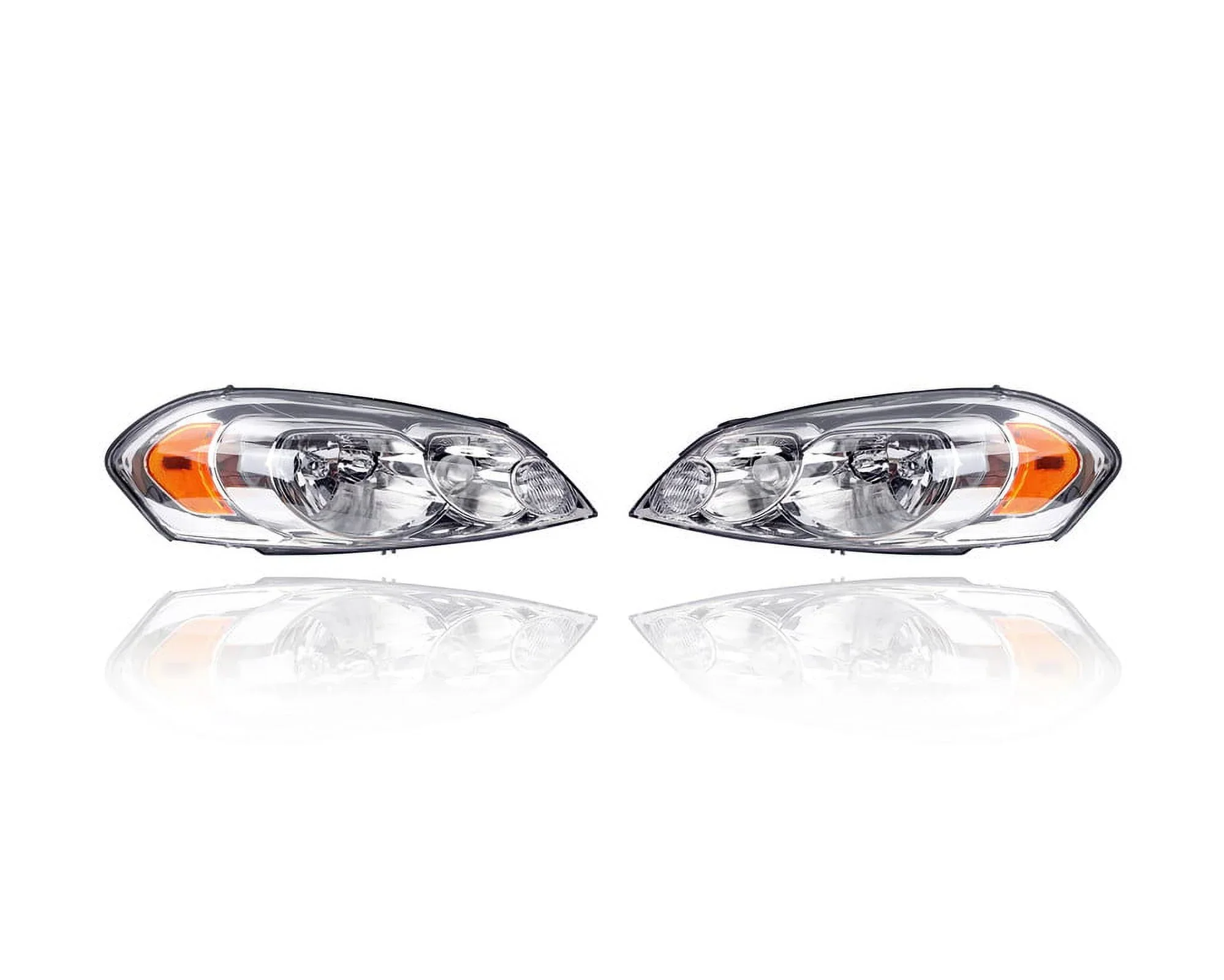Headlight Assembly - DEPO Compatible/Replacement for '06-13 Chevrolet Impala Monte Carlo - Pair, Left Driver + Right Passenger Set - 25958360, 25958359 - CAPA