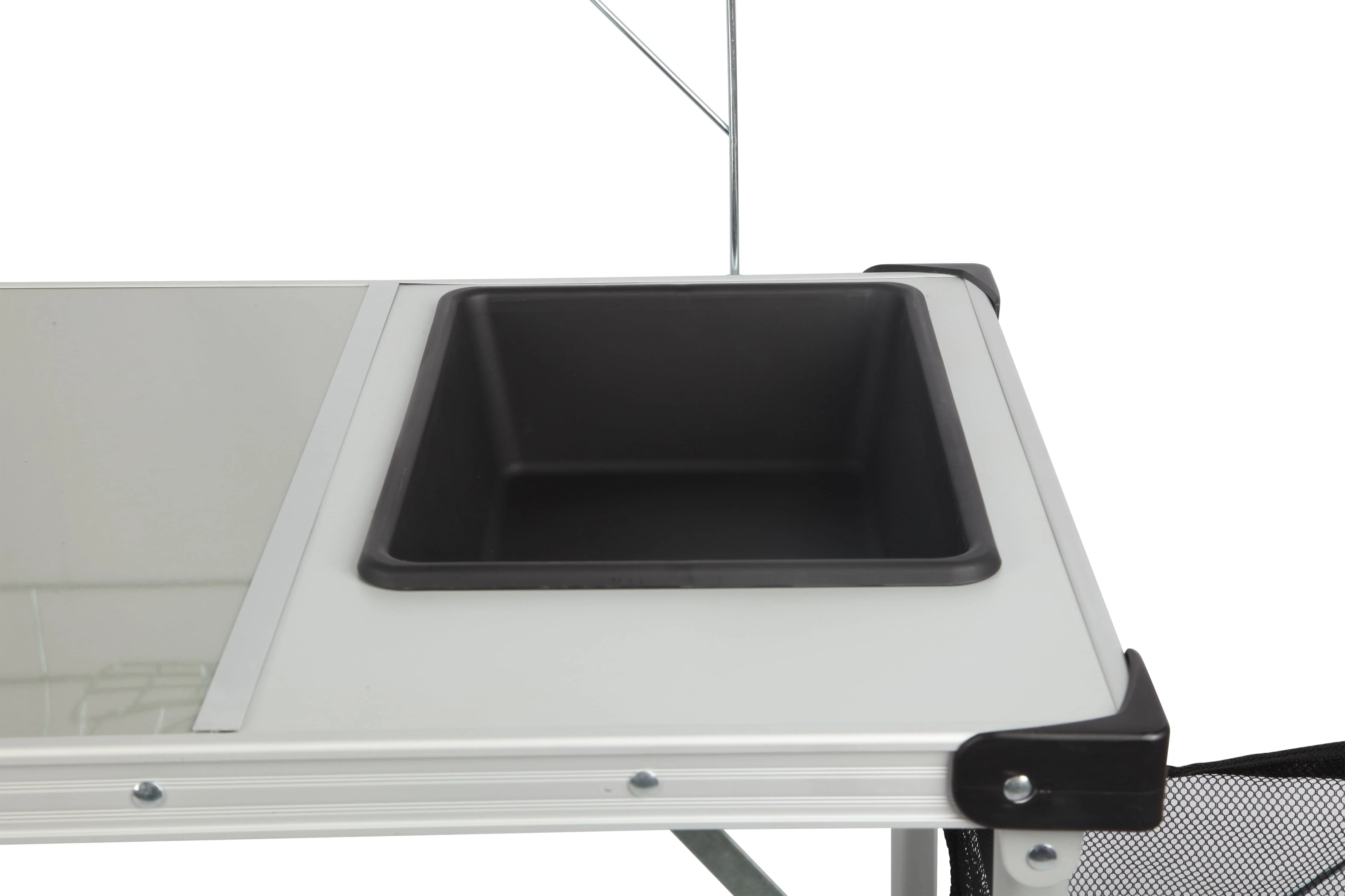 Trail Camping Table, Silver, 39 L in x 19.7 W in x 76 H in