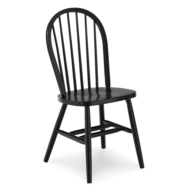 International Concepts Solid Wood Windsor Spindle Back Dining Chair