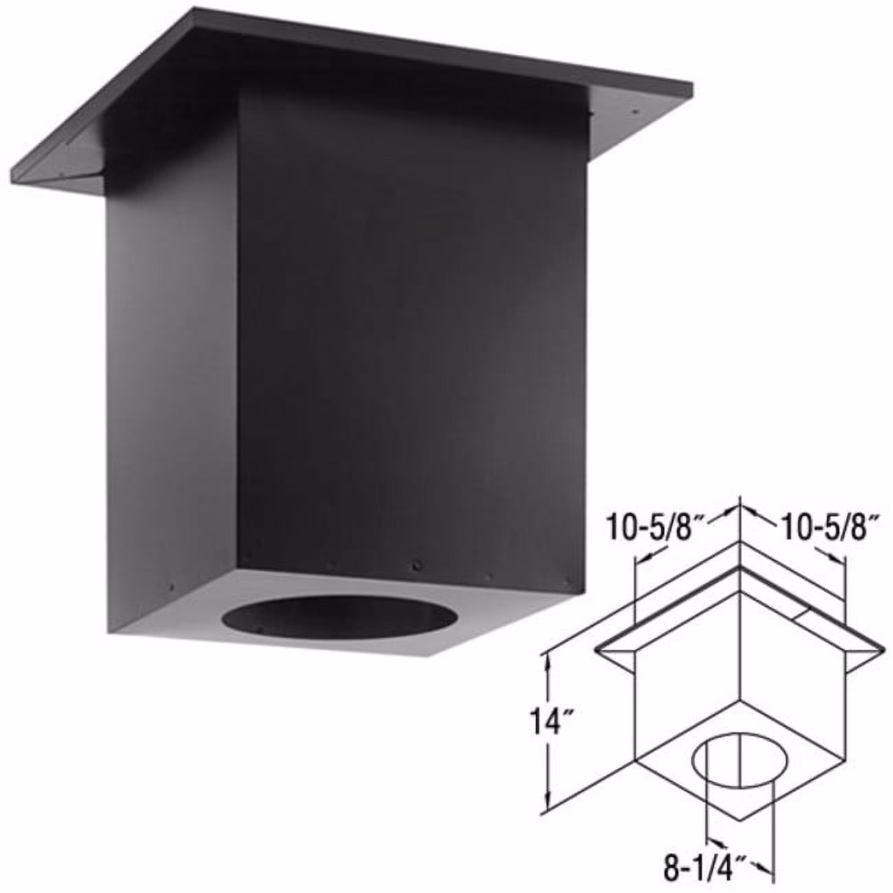 Duravent 58Dva-Cs 5" X 8" Inner Diameter - Black