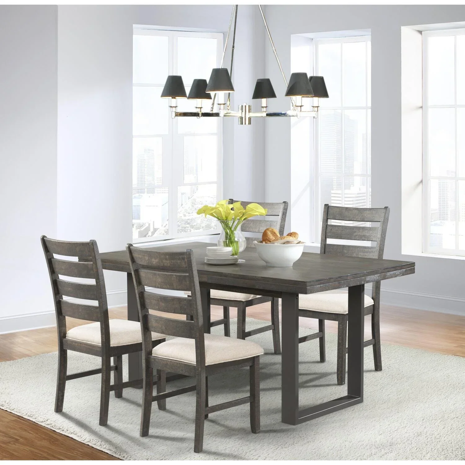 HomeStock Rustic Retreat Side Chair Set