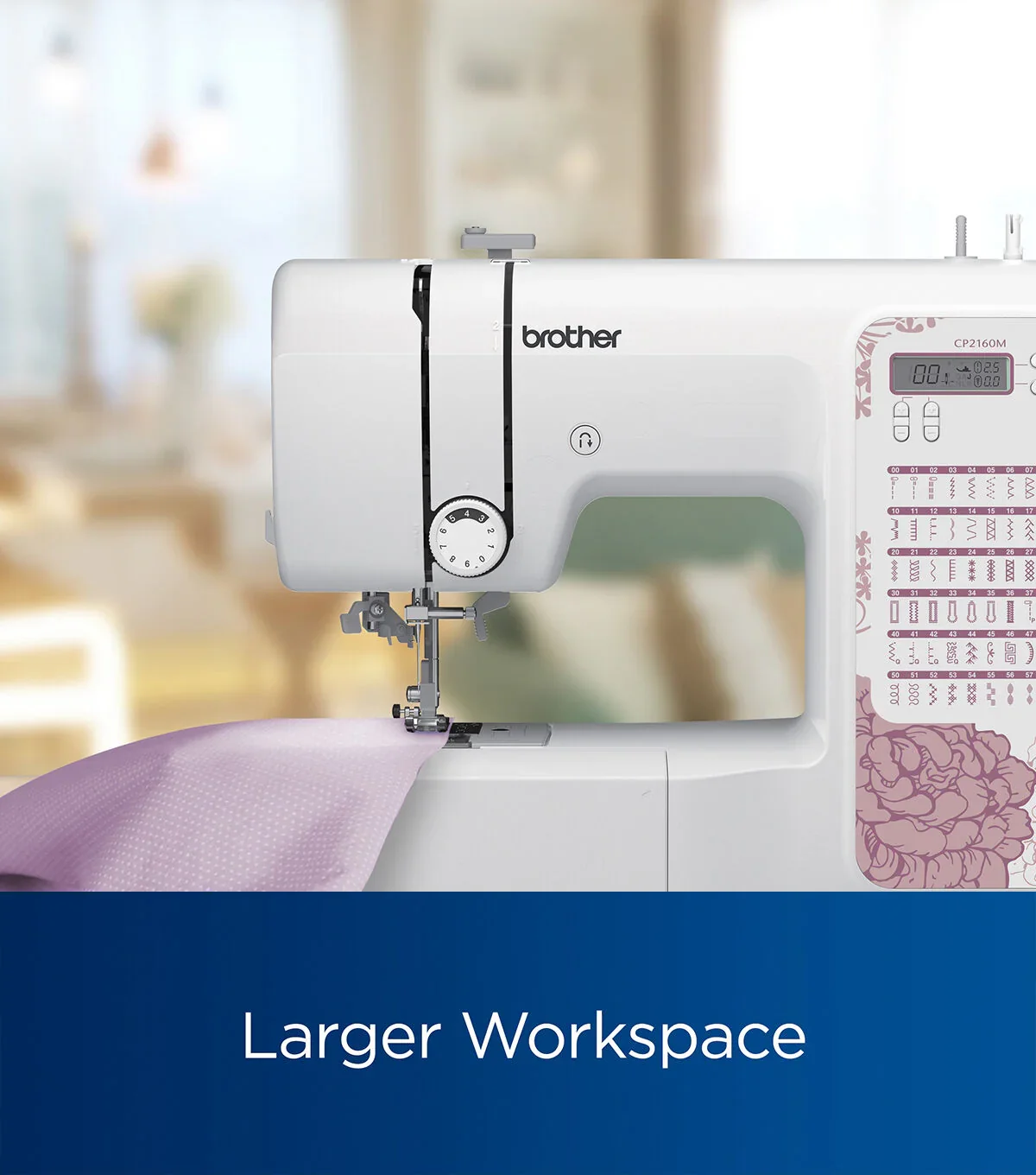 Brother CP2160M Light Mauve Floral Computerized Sewing Machine